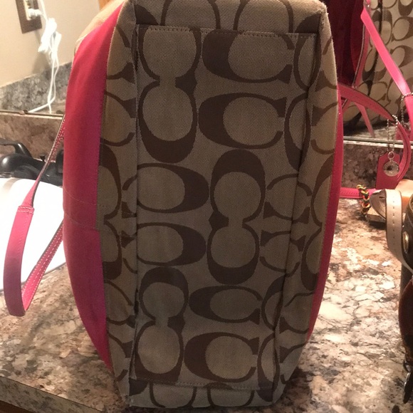 Authentic Coach pink diaper bag